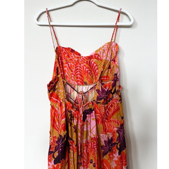 NWT Farm Rio Beige Jungle Panther Lenzing™ Ecovero™ Viscose Maxi Dress, Size XL - Picture 12 of 12